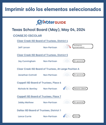 Print Selected Items Only